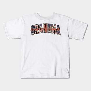 Grandma British Vintage Heritage DNA Flag Kids T-Shirt